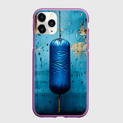 Чехол iPhone 11 Pro матовый Синяя боксерская груша, цвет: 3D-фиолетовый