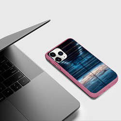 Чехол iPhone 11 Pro матовый Бойцовский спортзал, цвет: 3D-малиновый — фото 2