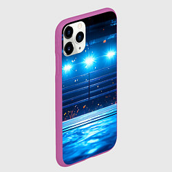 Чехол iPhone 11 Pro матовый Синий ринг в огне, цвет: 3D-фиолетовый — фото 2
