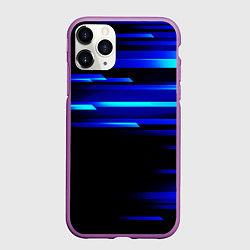 Чехол iPhone 11 Pro матовый Color blue black, цвет: 3D-фиолетовый