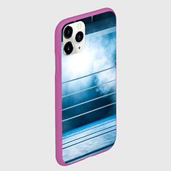 Чехол iPhone 11 Pro матовый Ринг в тумане, цвет: 3D-фиолетовый — фото 2
