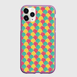 Чехол iPhone 11 Pro матовый Крашенные яйца, цвет: 3D-фиолетовый
