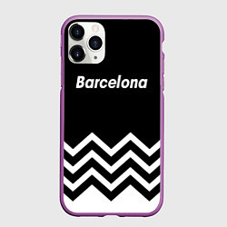 Чехол iPhone 11 Pro матовый Барселона геометрия, цвет: 3D-фиолетовый