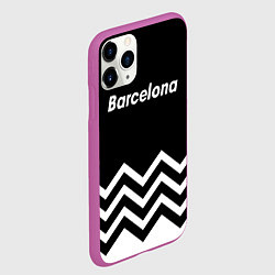 Чехол iPhone 11 Pro матовый Барселона геометрия, цвет: 3D-фиолетовый — фото 2