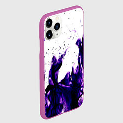 Чехол iPhone 11 Pro матовый Фиолетовый огонь текстура, цвет: 3D-фиолетовый — фото 2