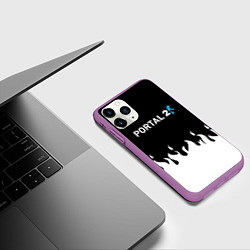 Чехол iPhone 11 Pro матовый Portal белый огонь, цвет: 3D-фиолетовый — фото 2