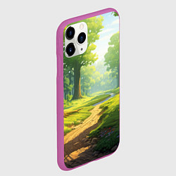 Чехол iPhone 11 Pro матовый Fabulous forest, цвет: 3D-фиолетовый — фото 2