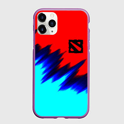 Чехол iPhone 11 Pro матовый Dota краски, цвет: 3D-фиолетовый