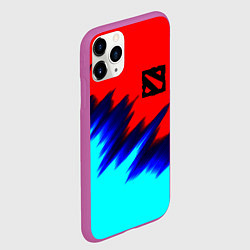 Чехол iPhone 11 Pro матовый Dota краски, цвет: 3D-фиолетовый — фото 2