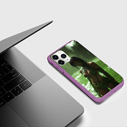 Чехол iPhone 11 Pro матовый Джейд мортал комбат, цвет: 3D-фиолетовый — фото 2