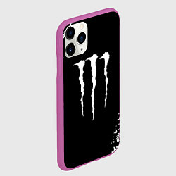 Чехол iPhone 11 Pro матовый Monster energy japan symbol, цвет: 3D-фиолетовый — фото 2