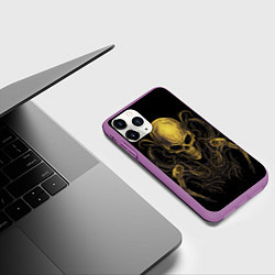 Чехол iPhone 11 Pro матовый Пришелец - скелет, цвет: 3D-фиолетовый — фото 2