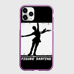Чехол iPhone 11 Pro матовый Figure skating, цвет: 3D-фиолетовый