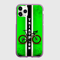 Чехол iPhone 11 Pro матовый Triathlon, цвет: 3D-фиолетовый
