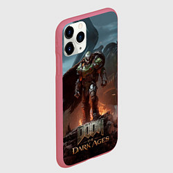 Чехол iPhone 11 Pro матовый Думгай и меха дракон Doom the dark ages, цвет: 3D-малиновый — фото 2