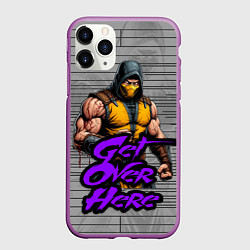Чехол iPhone 11 Pro матовый Мортал комбат скорпион, цвет: 3D-фиолетовый