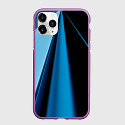 Чехол iPhone 11 Pro матовый Black blue, цвет: 3D-фиолетовый