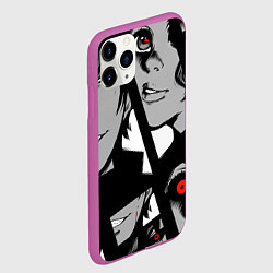 Чехол iPhone 11 Pro матовый Аниме арт, цвет: 3D-фиолетовый — фото 2