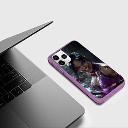 Чехол iPhone 11 Pro матовый Счастливая Милина МК, цвет: 3D-фиолетовый — фото 2