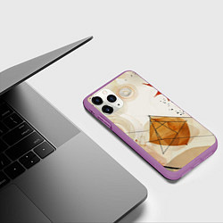 Чехол iPhone 11 Pro матовый Boho style, цвет: 3D-фиолетовый — фото 2