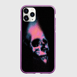 Чехол iPhone 11 Pro матовый Череп аэрозоль, цвет: 3D-фиолетовый
