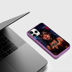 Чехол iPhone 11 Pro матовый Девушка с разбитым сердцем, цвет: 3D-фиолетовый — фото 2