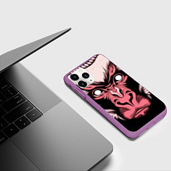 Чехол iPhone 11 Pro матовый Monkey wisdom, цвет: 3D-фиолетовый — фото 2