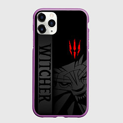 Чехол iPhone 11 Pro матовый Ведьмак - школа волка, цвет: 3D-фиолетовый