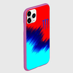 Чехол iPhone 11 Pro матовый Monster energy краски штрихи, цвет: 3D-фиолетовый — фото 2