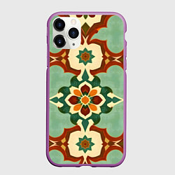 Чехол iPhone 11 Pro матовый Персидские узоры, цвет: 3D-фиолетовый