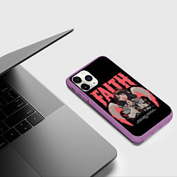 Чехол iPhone 11 Pro матовый Шогун Райден и судьба, цвет: 3D-фиолетовый — фото 2