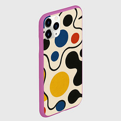 Чехол iPhone 11 Pro матовый Пятна, цвет: 3D-фиолетовый — фото 2