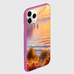Чехол iPhone 11 Pro матовый Рассветный залив, цвет: 3D-фиолетовый — фото 2
