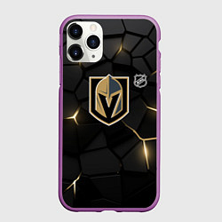 Чехол iPhone 11 Pro матовый Вегас Голден Найтс - НХЛ хоккей, цвет: 3D-фиолетовый