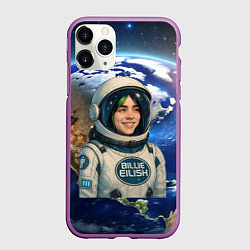 Чехол iPhone 11 Pro матовый Билли Айлиш в стиле космонавта, цвет: 3D-фиолетовый
