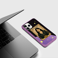 Чехол iPhone 11 Pro матовый Билли Айлиш в стиле Таро, цвет: 3D-фиолетовый — фото 2