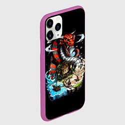Чехол iPhone 11 Pro матовый Аспид причала - Герои Меча и Магии 3, цвет: 3D-фиолетовый — фото 2