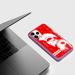 Чехол iPhone 11 Pro матовый Спартак - воин спарты, цвет: 3D-фиолетовый — фото 2