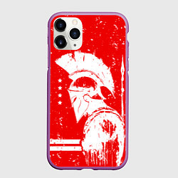 Чехол iPhone 11 Pro матовый Спартак - воин спарты, цвет: 3D-фиолетовый