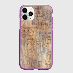 Чехол iPhone 11 Pro матовый Стимпанк элементы, цвет: 3D-фиолетовый
