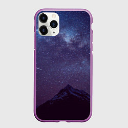 Чехол iPhone 11 Pro матовый Flawless Space, цвет: 3D-фиолетовый