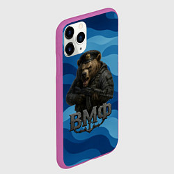Чехол iPhone 11 Pro матовый ВМФ медведь, цвет: 3D-фиолетовый — фото 2