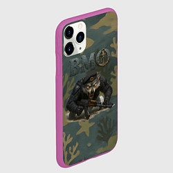 Чехол iPhone 11 Pro матовый ВМФ волк пехотинец, цвет: 3D-фиолетовый — фото 2