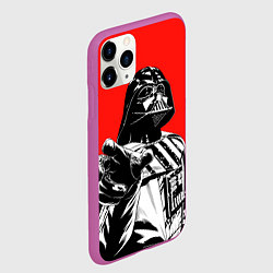 Чехол iPhone 11 Pro матовый Star wars - Darth Wader, цвет: 3D-фиолетовый — фото 2