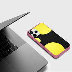 Чехол iPhone 11 Pro матовый Лава лампа макро баланс абстракция, цвет: 3D-малиновый — фото 2