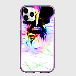 Чехол iPhone 11 Pro матовый Аниме Токийский Гуль Канеки Кен, цвет: 3D-фиолетовый
