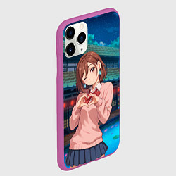 Чехол iPhone 11 Pro матовый Милашка Сиратори Айра Дандадан, цвет: 3D-фиолетовый — фото 2