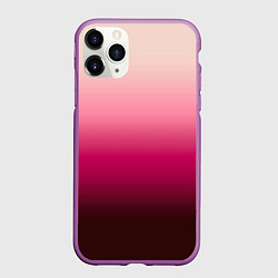 Чехол iPhone 11 Pro матовый Градиент transcendent pink омбре, цвет: 3D-фиолетовый
