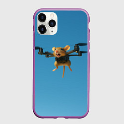 Чехол iPhone 11 Pro матовый Маусини Кводрокоптини мем, цвет: 3D-фиолетовый