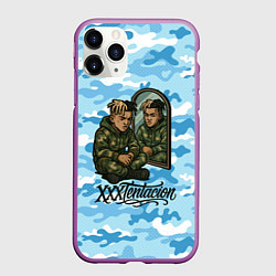 Чехол iPhone 11 Pro матовый XXXTentacion сидит рядом с зеркалом, цвет: 3D-фиолетовый